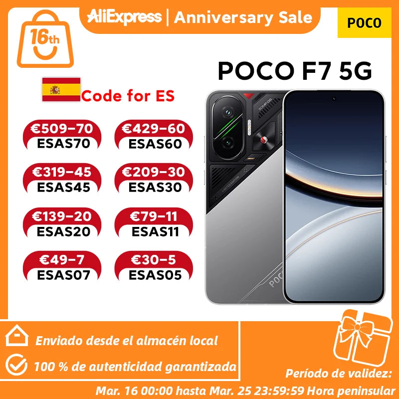 【Brand+】POCO F7 5G Snapdragon®8s Gen 4 NFC 6500mAh Battery 6.83" 1.5K AMOLED 50MP Camera OIS 90W HypeCharge Smartphone